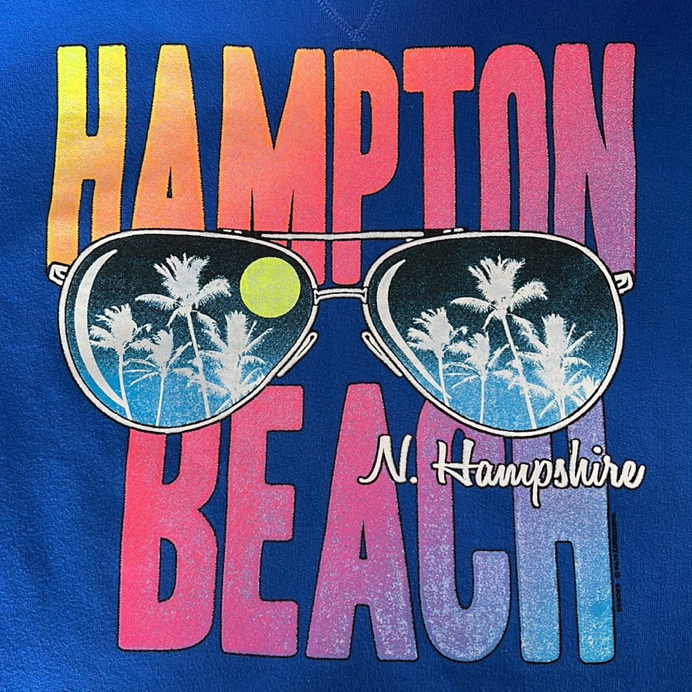 Gildan Heavyweight Hampton Beach New Hampshire Tourist Sweatshirt sz M